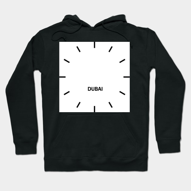 DUBAI Time Zone Wall Clock Hoodie by ghjura